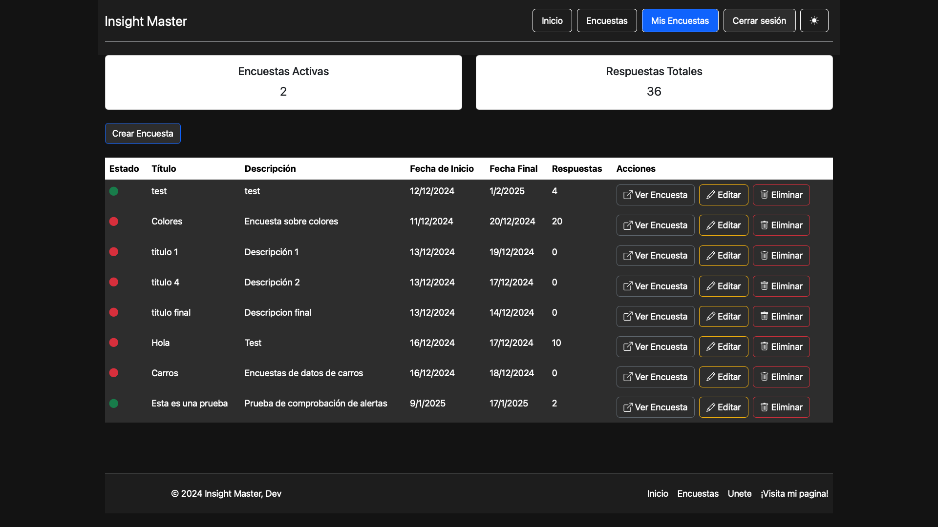 Insight Master: Plataforma integral para encuestas en línea